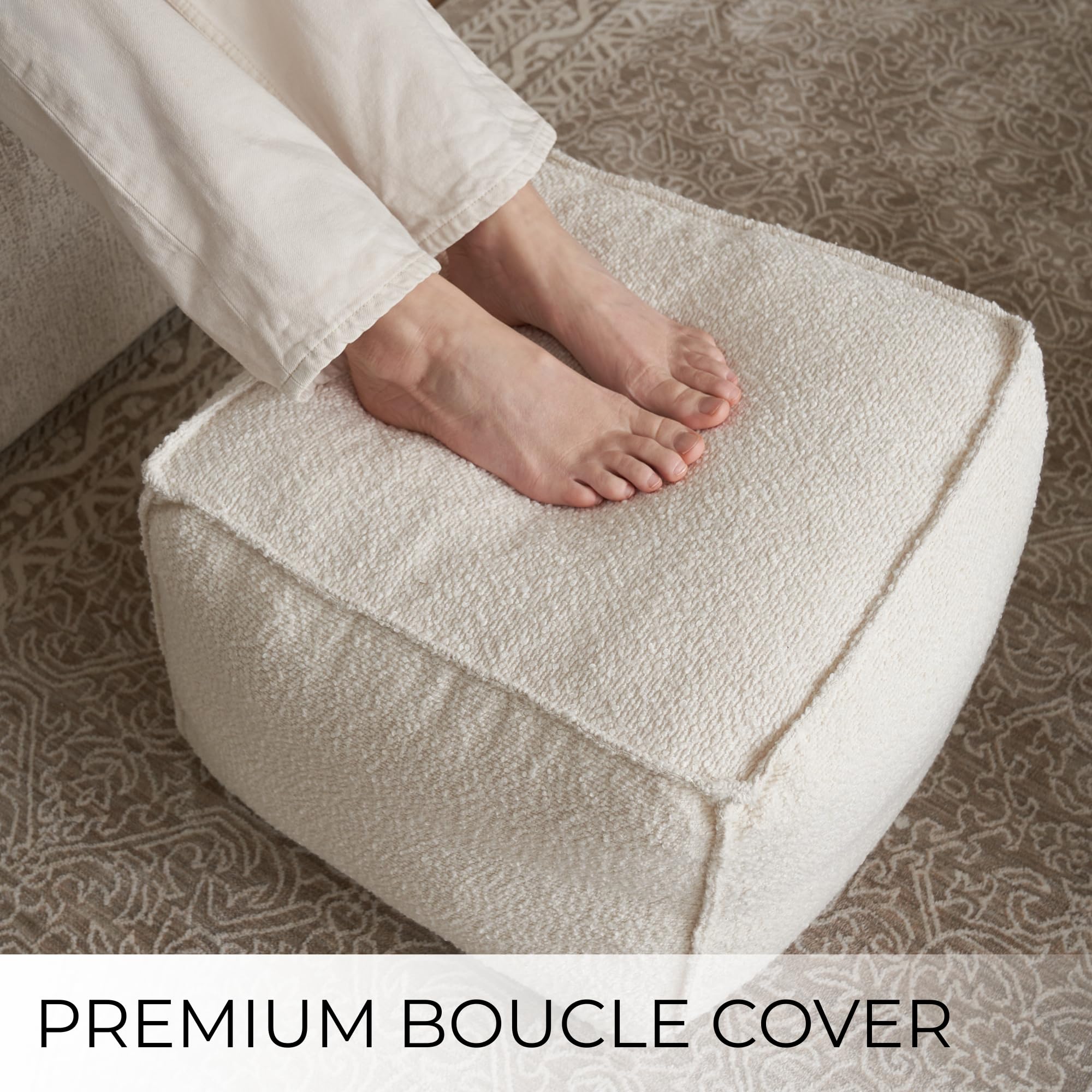 Foto 3 | Puf Otomano Zicoto  Hermoso Reposapiés Con Forma De Boucle  50 X 50 X 37 Cm - Venta Internacional.