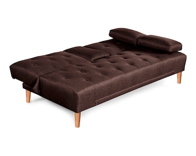 Foto 4 | Sofá Cama Caroli con Portavaso color Café