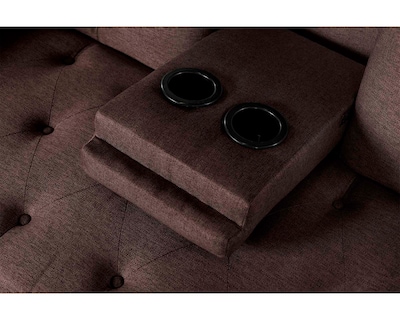 Foto 5 | Sofá Cama Caroli con Portavaso color Café