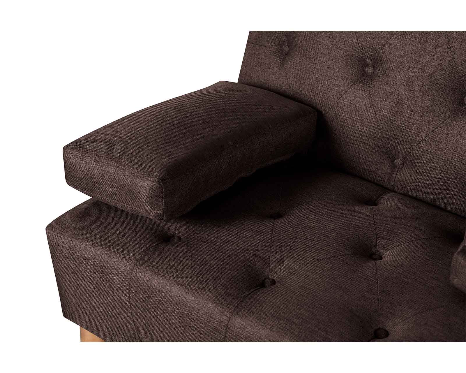 Foto 6 | Sofá Cama Caroli con Portavaso color Café