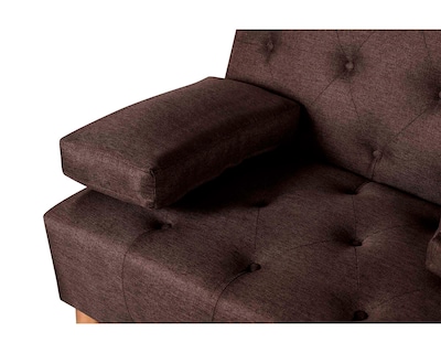 Foto 6 | Sofá Cama Caroli con Portavaso color Café