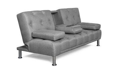 Foto 3 | Sofá Cama Caroli con Portavaso color Gris