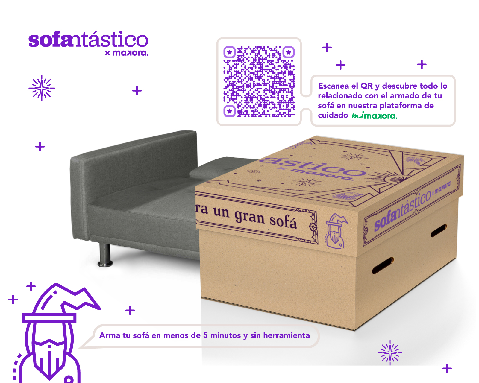 Foto 8 | Sofá Cama Caroli con Portavaso color Gris