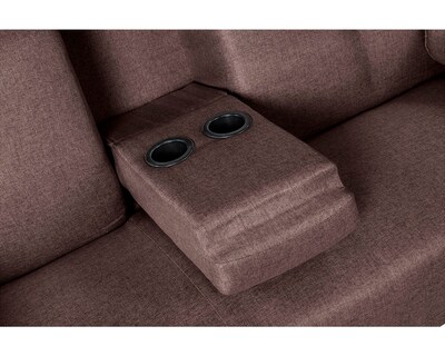 Foto 6 | Sofá Cama Coffey color Marrón con Portavasos
