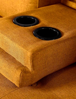 Foto 5 | Hendrix Sofá Cama Mostaza con Portavasos