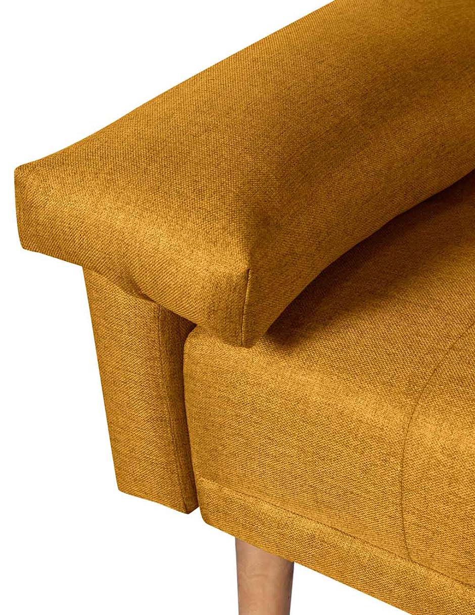 Foto 6 | Hendrix Sofá Cama Mostaza con Portavasos