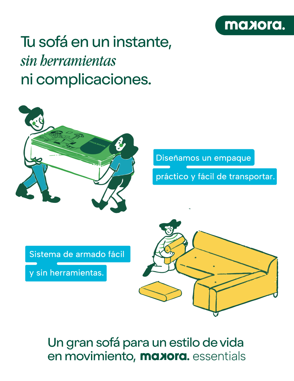 Foto 7 | Hendrix Sofá Cama Mostaza con Portavasos