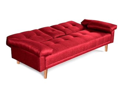 Foto 4 | Sofá Cama Hendrix color Rojo con Portavasos