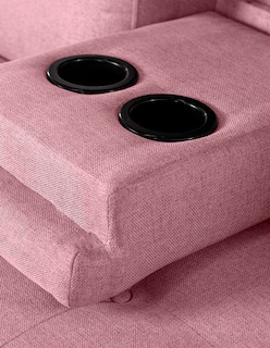 Foto 5 | Sofá Cama Hendrix color Rosa con Portavasos