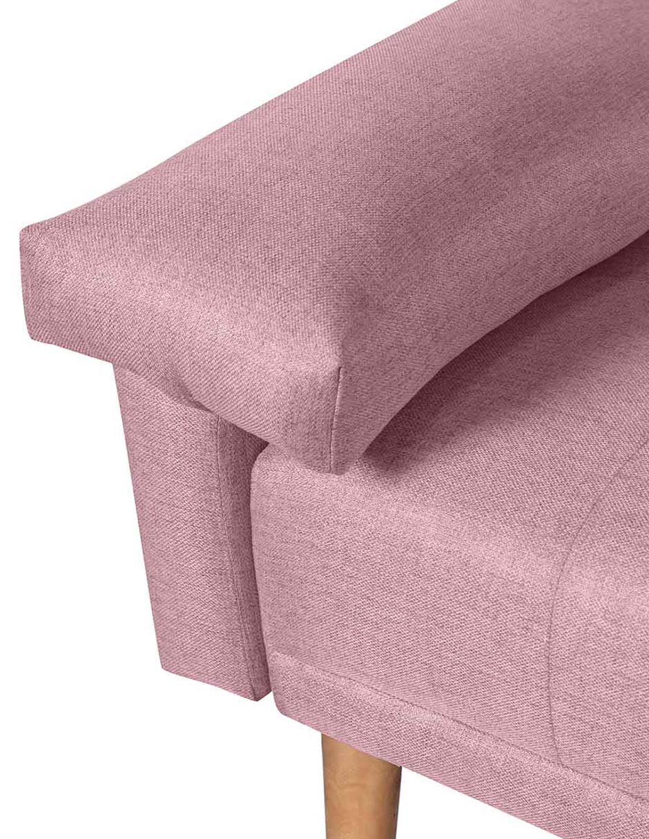 Foto 6 | Sofá Cama Hendrix color Rosa con Portavasos