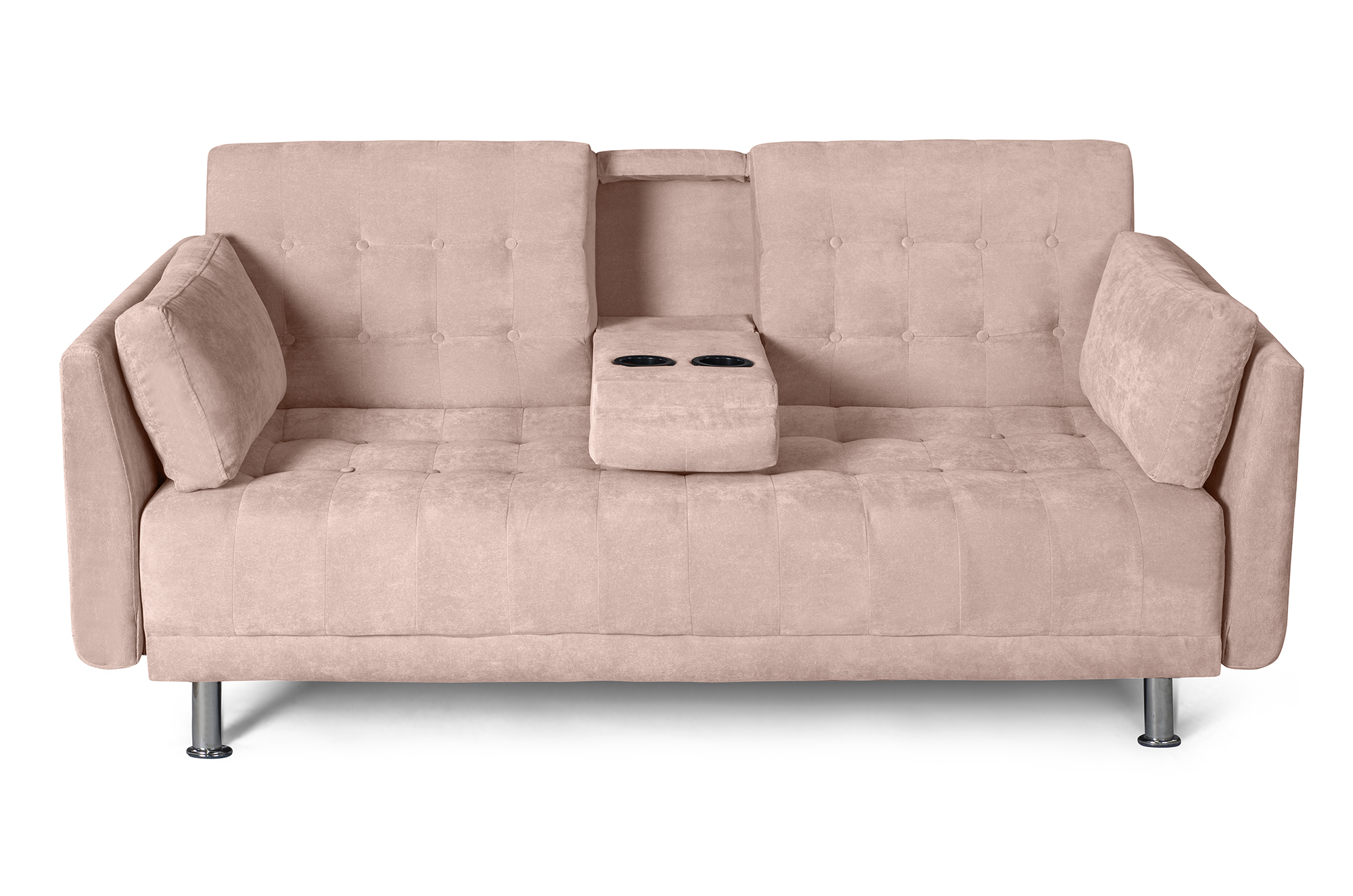 Sofá Cama De Velvet Palo De Rosa Con Portavasos Makora Zeppelin