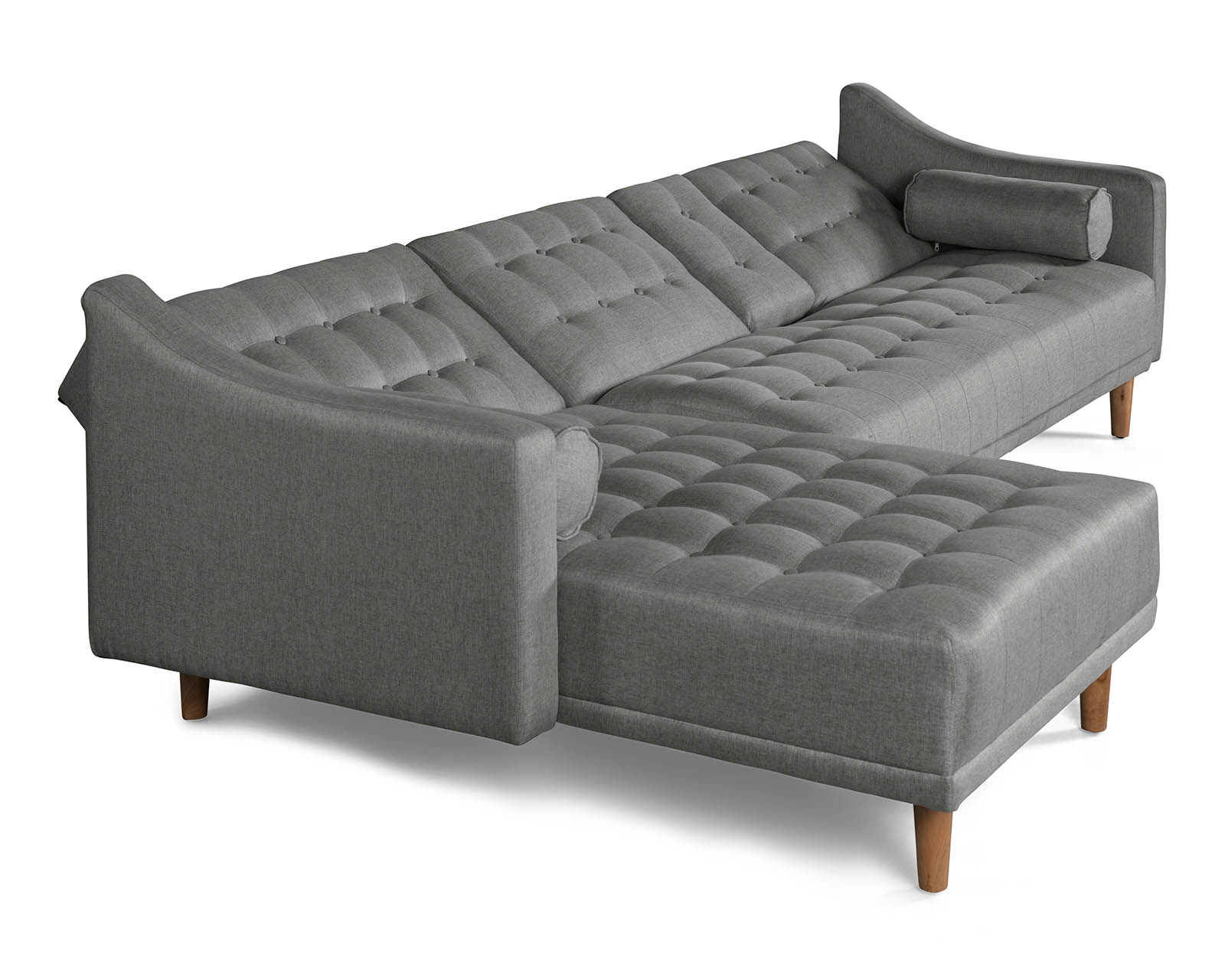 Foto 5 pulgar | Sala Modular Sofá Cama Reversible Makora Duomo Gris Claro