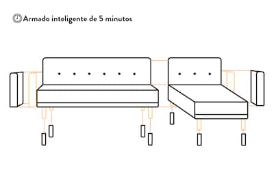 Foto 8 | Sala Modular Reversible Cosmic Harper color Gris Claro