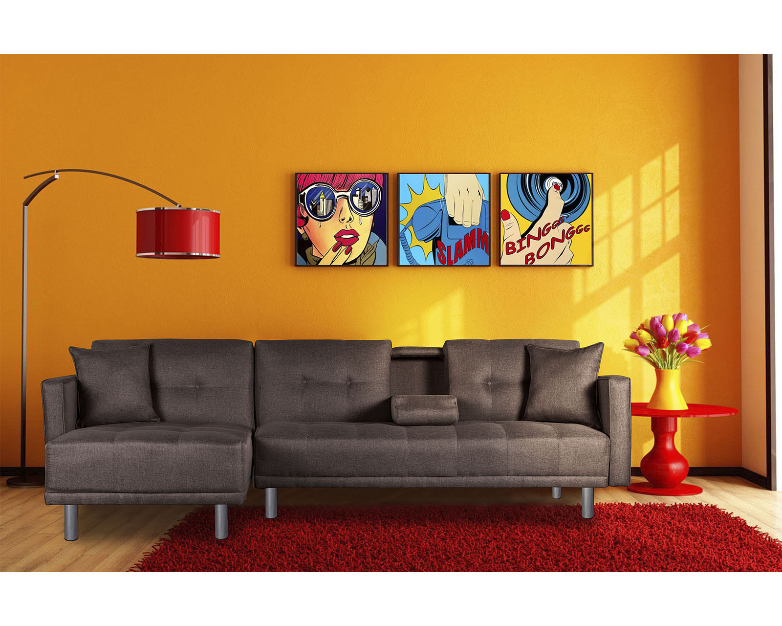 Sala Modular Reversible Cosmic Harper color Chocolate