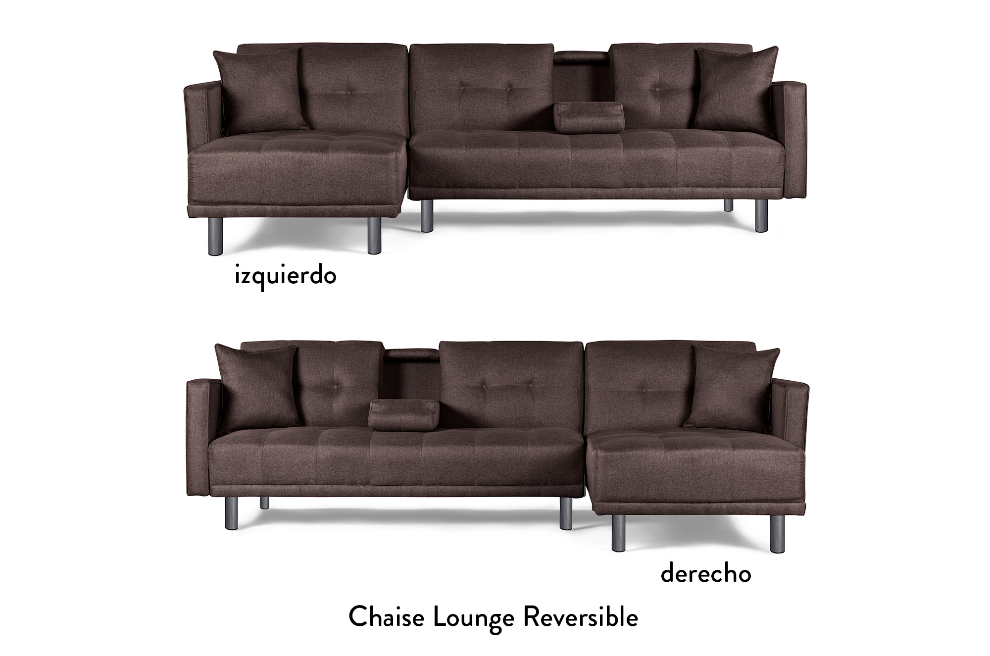 Foto 6 pulgar | Sala Modular Reversible Cosmic Harper color Chocolate