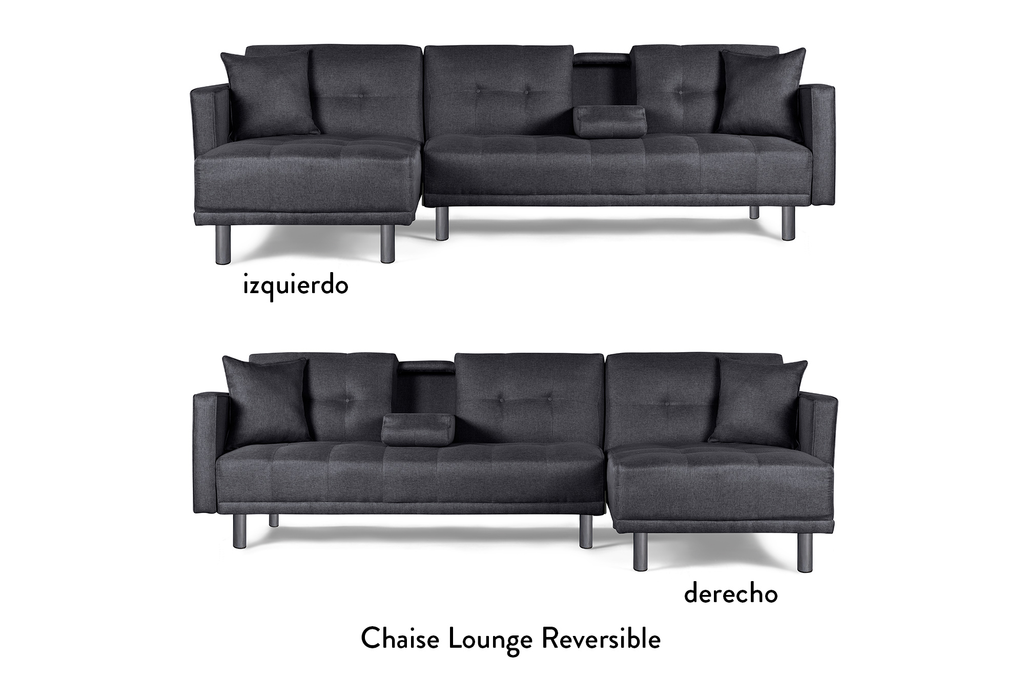 Foto 6 pulgar | Sala Modular Reversible Cosmic Harper color Gris Oxford