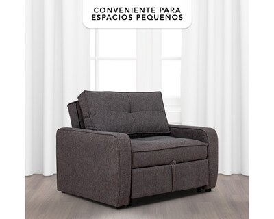 Foto 3 | Sillón Cama Cosmobel Mane color Grafito de Tela