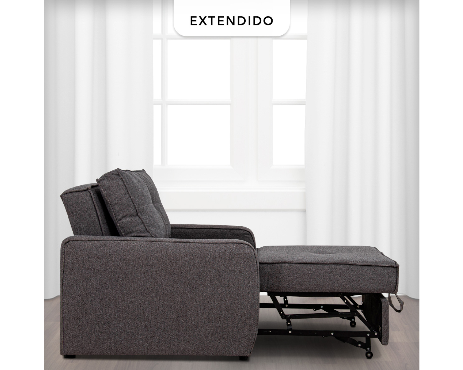 Foto 6 | Sillón Cama Cosmobel Mane color Grafito de Tela