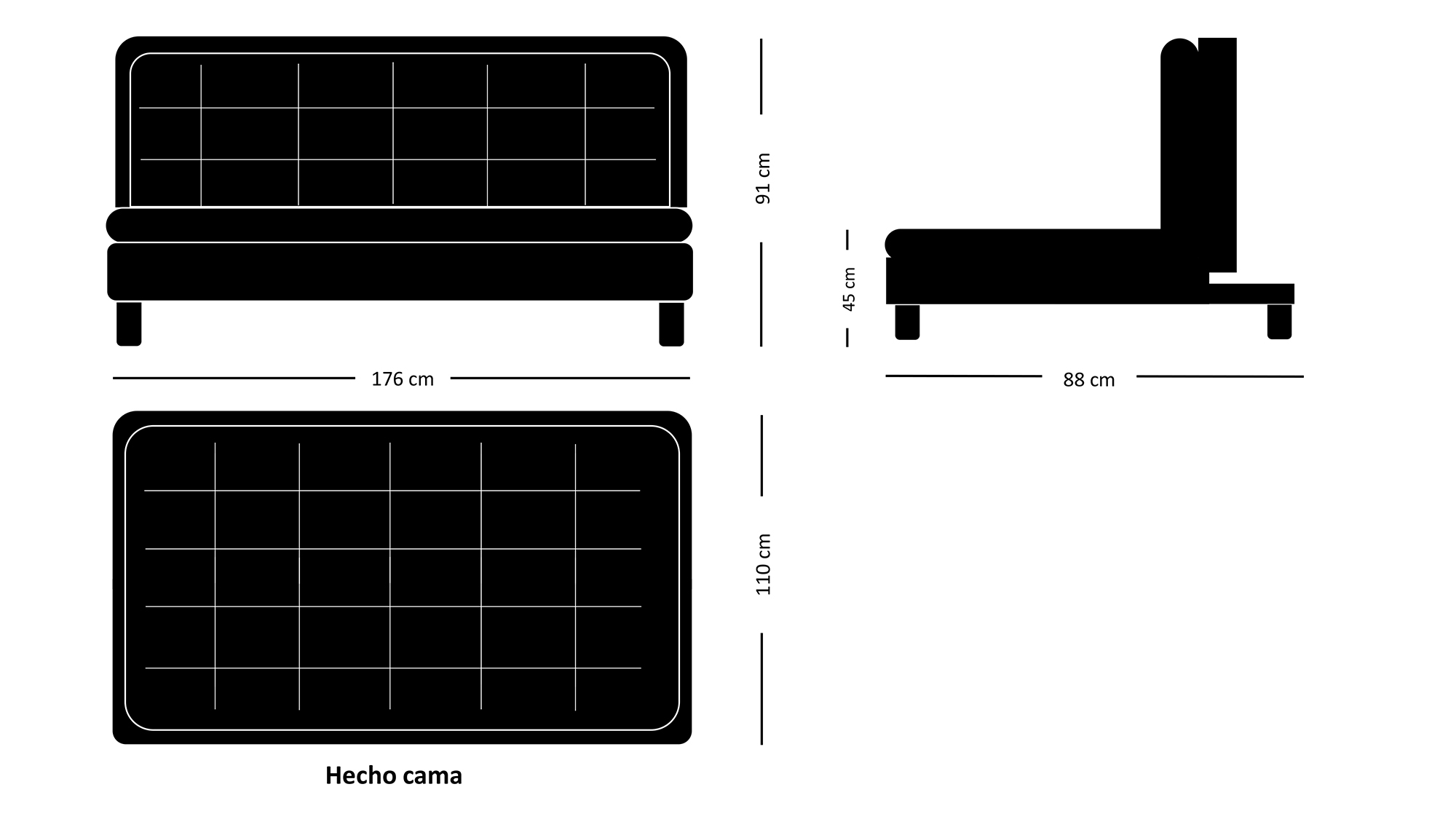 Foto 4 | Sofá Cama Moblecasa Confort color Gris