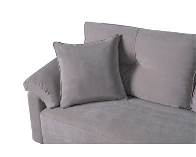 Foto 4 | Sofá Cama Makora Branson Gris Claro con Tecnología Beehive Airflex Foam