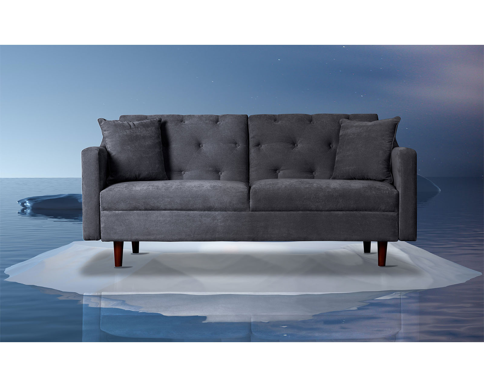 Foto 6 pulgar | Sofá Cama Makora Jagger Gris Oxford con Tecnología Beehive Airflex Foam