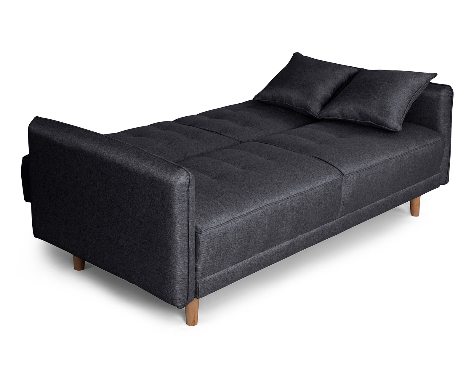 Foto 4 pulgar | Sofá Cama Makora Prince Gris Oxford con Tecnología Beehive Airflex Foam