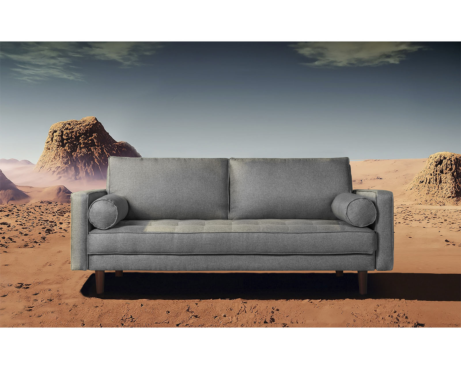 Foto 2 | Sofá Cama Makora Salim Gris Claro con Tecnología Beehive Airflex Foam