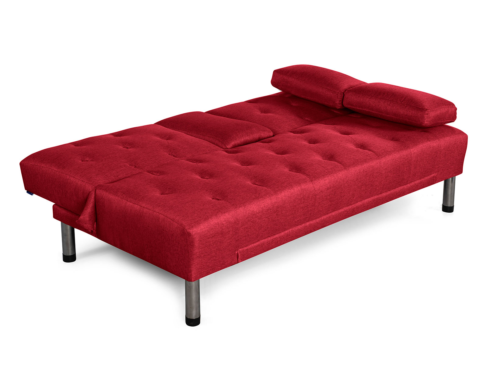 Foto 4 pulgar | Sofá Cama Sofantástico Caroli Rojo con Portavaso