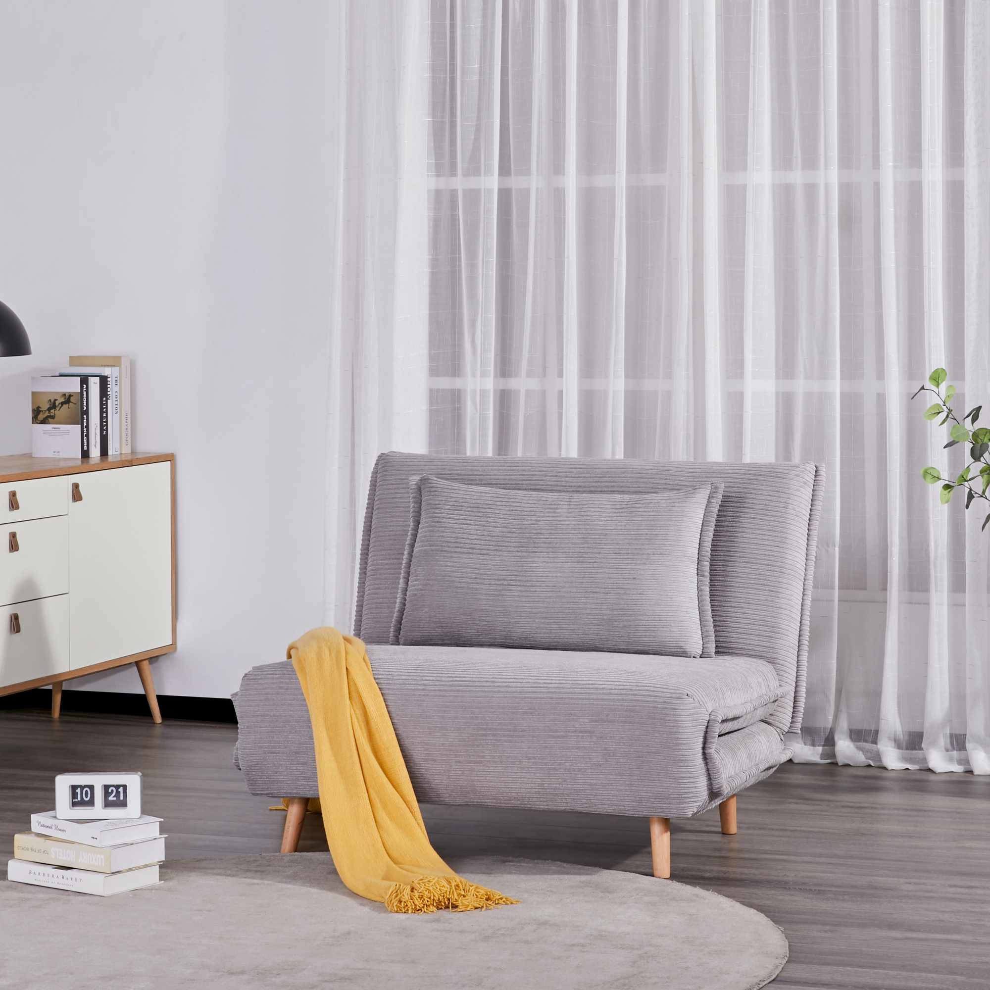 Foto 7 | Sofá cama Futón Individual Eke Life Home Gris