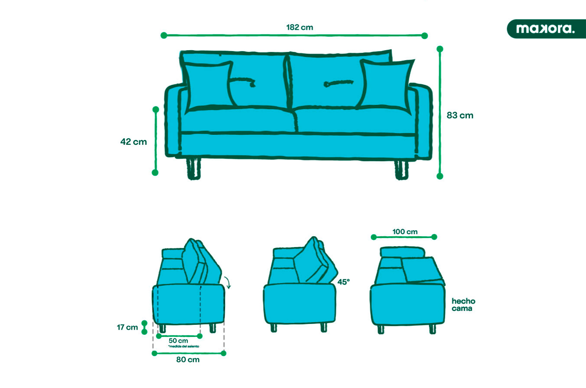 Foto 9 pulgar | Sofá Cama con Portavasos de Lino Gris Oxford Boxsofa Tammy