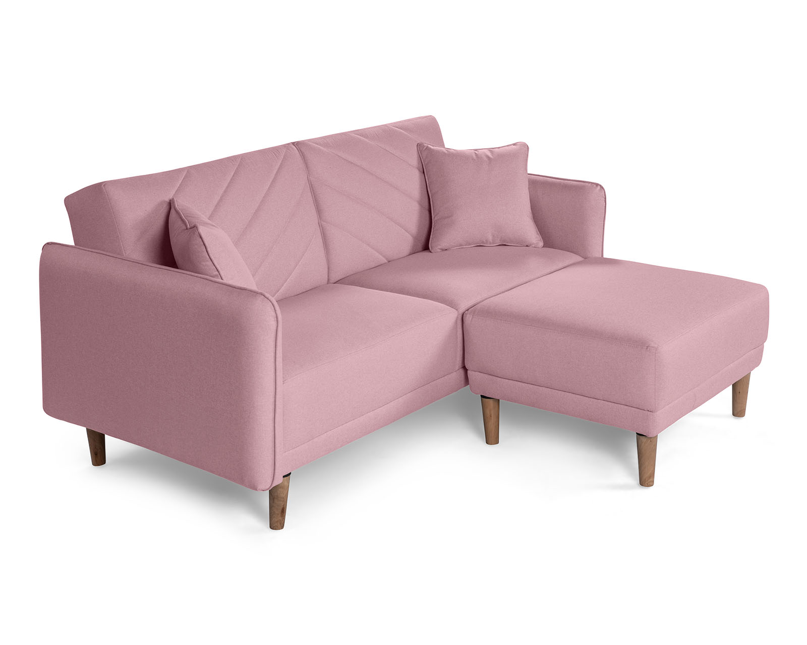 Foto 4 pulgar | Sala Modular Sofá Cama Reversible de Lino Rosa Ritz