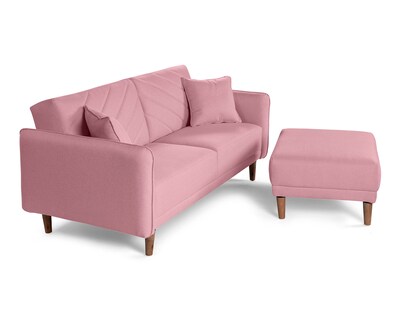 Foto 4 | Sala Modular Sofá Cama Reversible de Lino Rosa Ritz