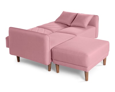 Foto 5 | Sala Modular Sofá Cama Reversible de Lino Rosa Ritz