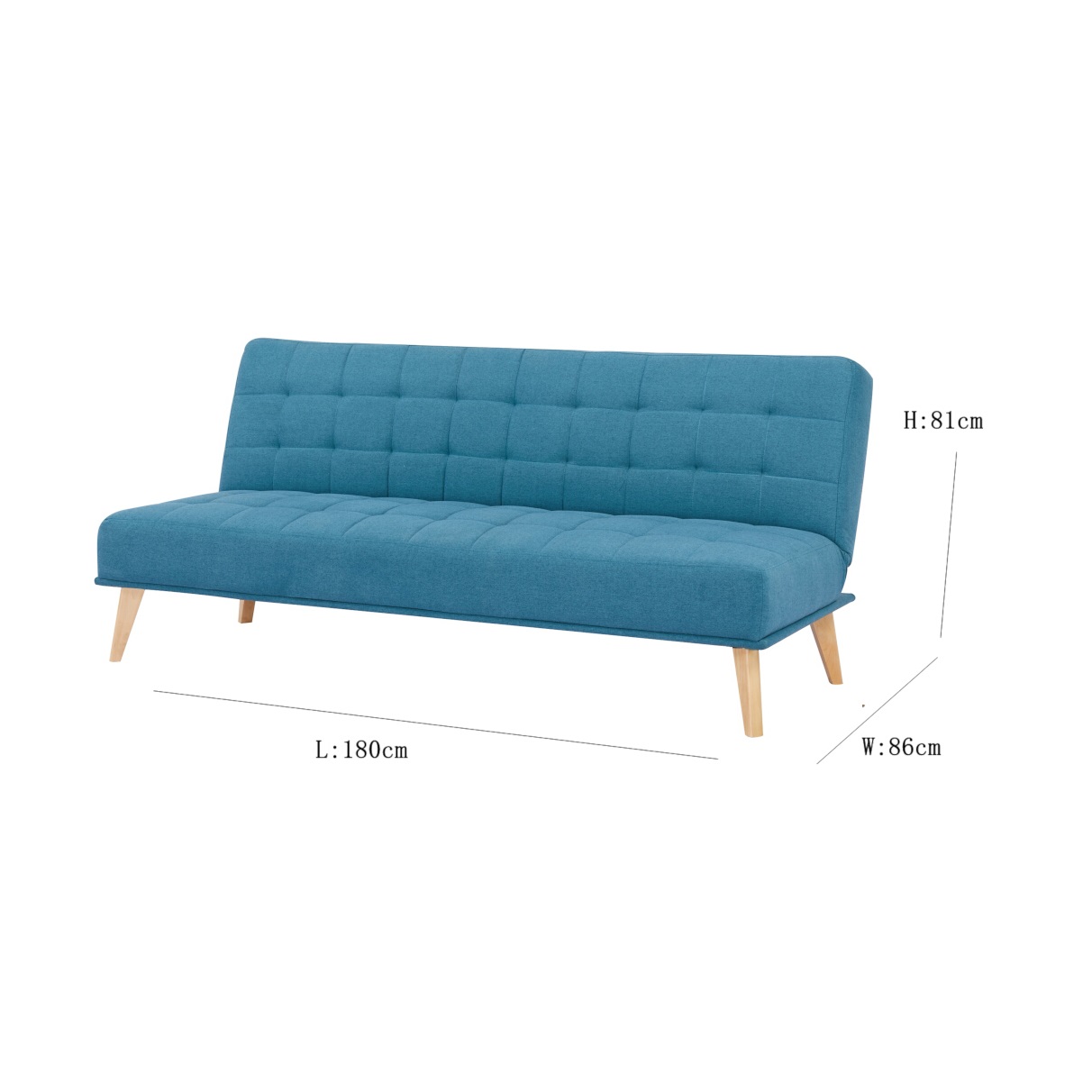 Foto 8 | Sofá Cama Futón Sillón Sala Reclinable Acolchonado Queen Eke color Azul