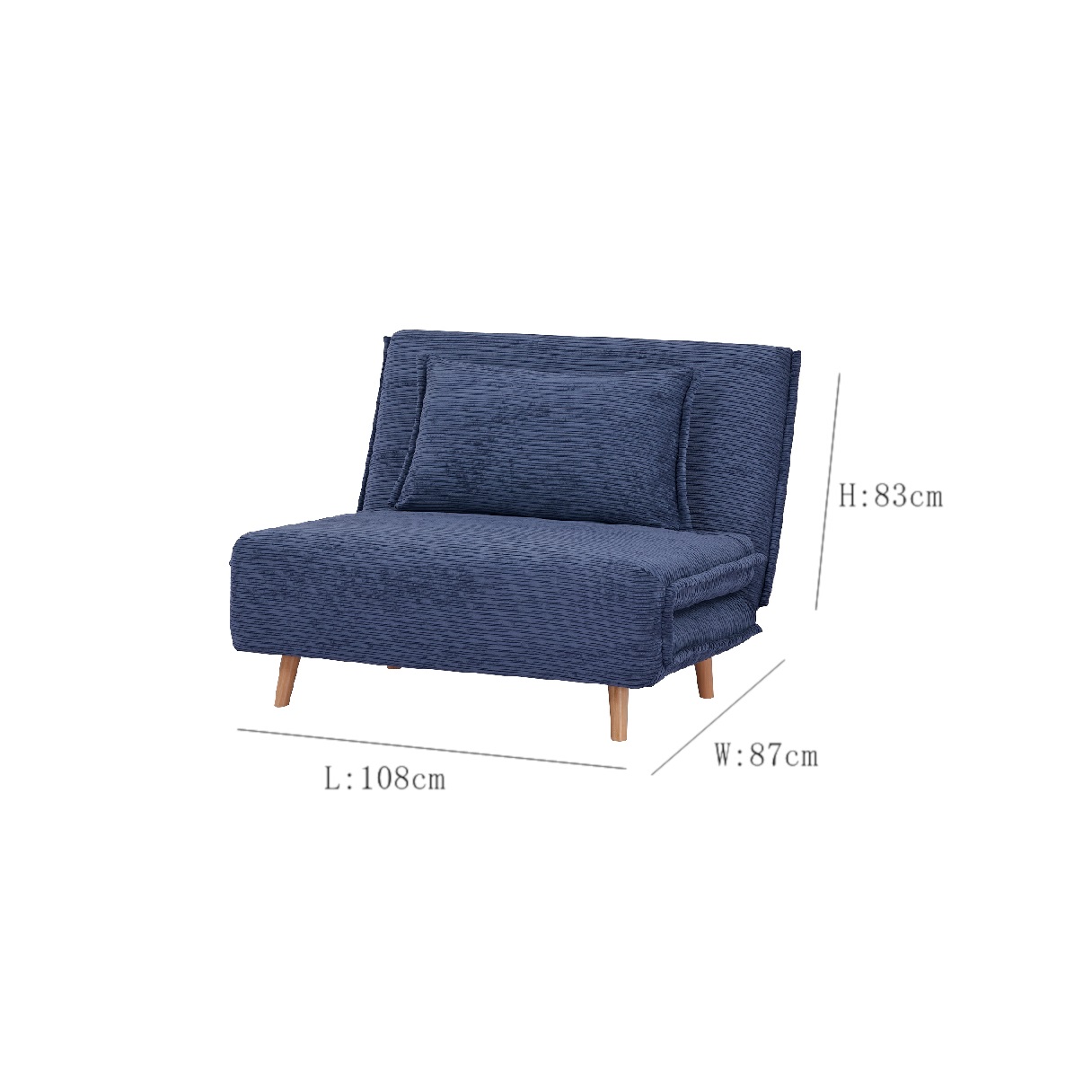 Foto 9 pulgar | Sofá Cama Eke Life Home Azul