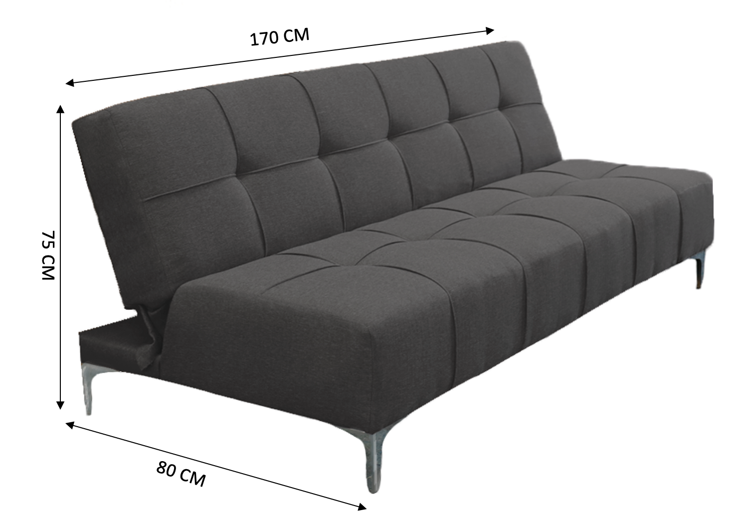 Foto 7 pulgar | Sofa Cama Reclinable El Bazar Store New York Gris Oxford , Futon 3 Posiciones, Sala