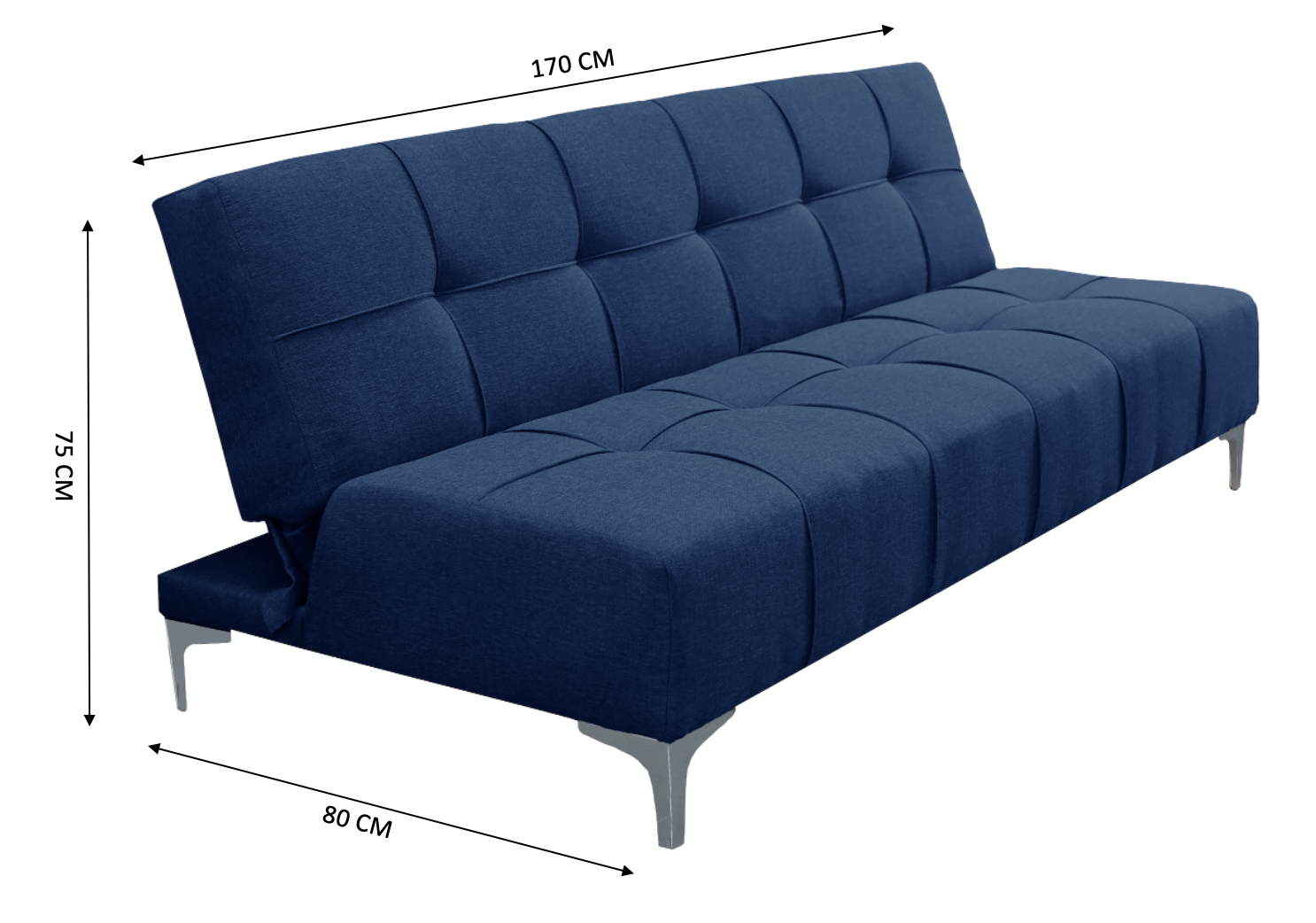 Foto 8 pulgar | Sofa Cama Reclinable El Bazar Store New York Azul Marino, Futon 3 Posiciones, Sala, Love Seat