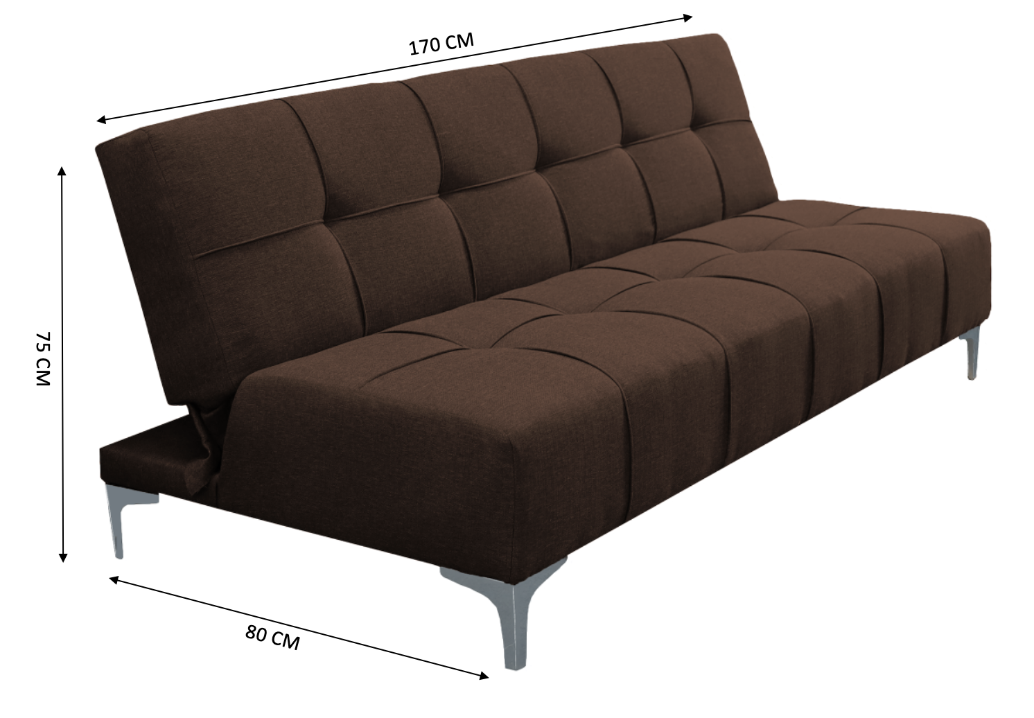 Foto 7 pulgar | Sofa Cama Reclinable El Bazar Store New York Chocolate , Futon 3 Posiciones, Sala, Love Seat