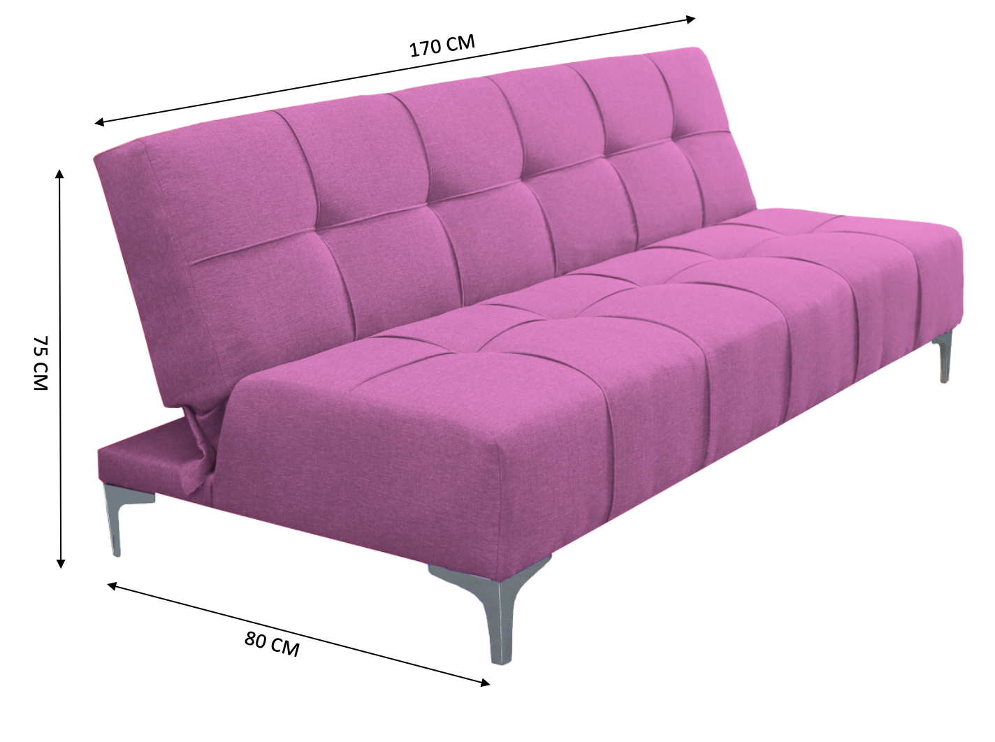 Foto 8 pulgar | Sofa Cama Reclinable El Bazar Store New York Rosa , Futon 3 Posiciones, Sala, Love Seat