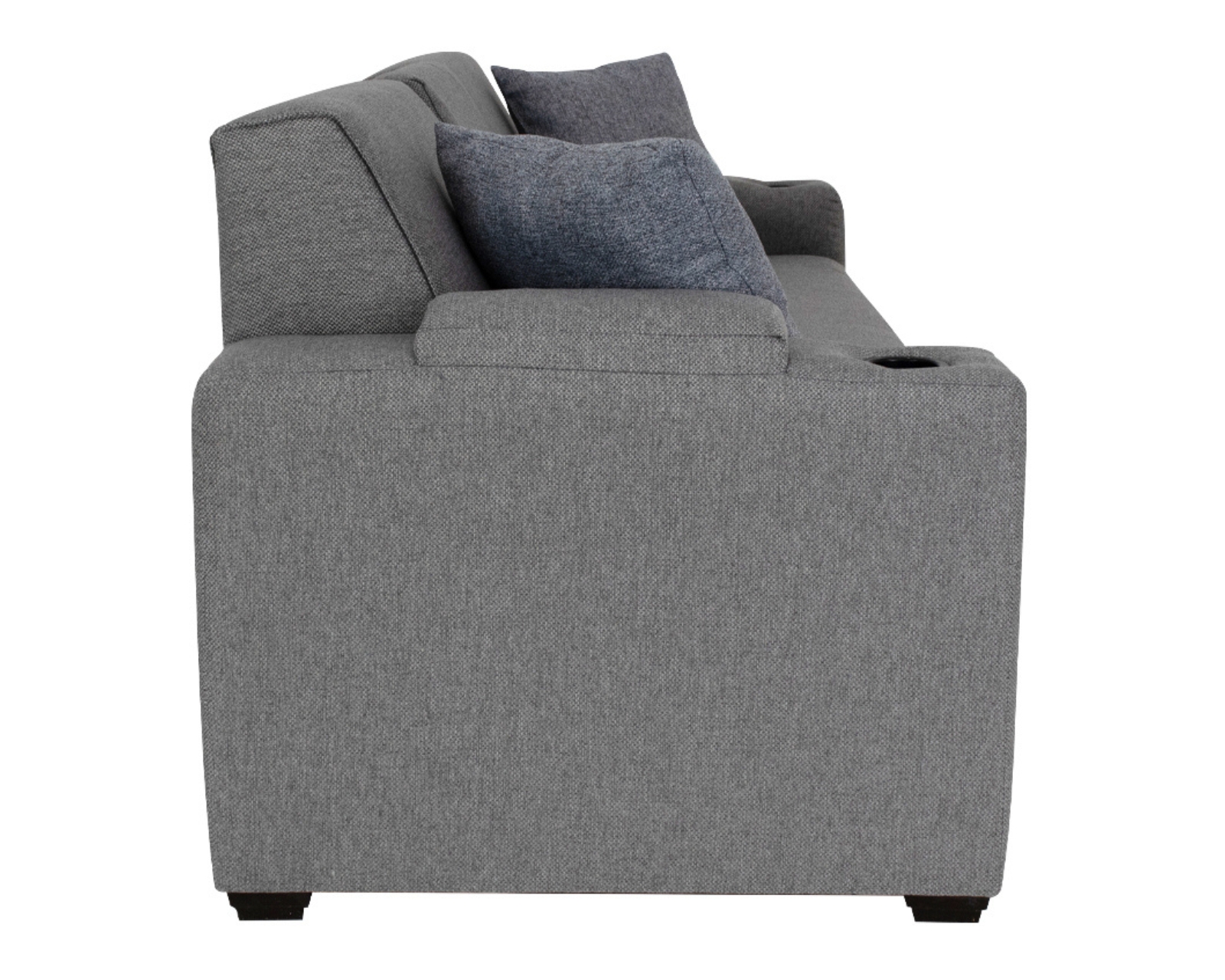 Foto 7 pulgar | Sofá Cama Easy Living Milán Gris con Mesa Plegable y Portavasos