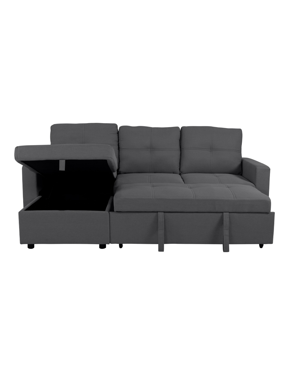 Foto 3 pulgar | Sofá Cama Easy Living Tribeca Gris con Almacenamiento