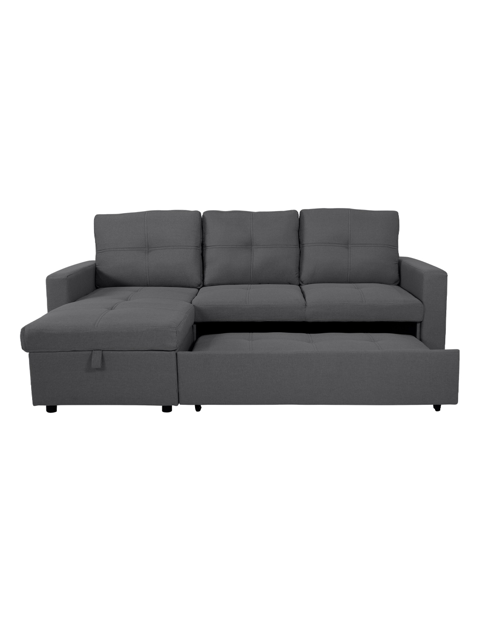 Foto 5 pulgar | Sofá Cama Easy Living Tribeca Gris con Almacenamiento