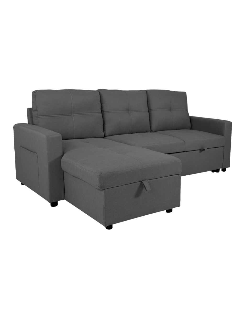 Foto 6 pulgar | Sofá Cama Easy Living Tribeca Gris con Almacenamiento