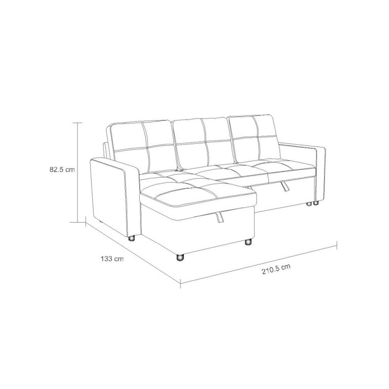 Foto 7 | Sofá Cama Easy Living Tribeca Gris con Almacenamiento