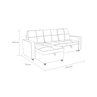 Foto 7 | Sofá Cama Easy Living Tribeca Gris con Almacenamiento