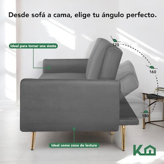 Foto 3 | Sofá Cama Silla Sillón Plegable Sala Moderna Velvet + Cojín