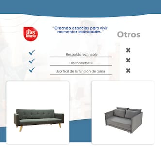 Foto 7 | Sofá Cama Plegable Iliosinnova Gris