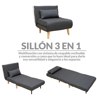 Foto 2 | Sofá Cama Plegable Iliosinnova Individual Gris