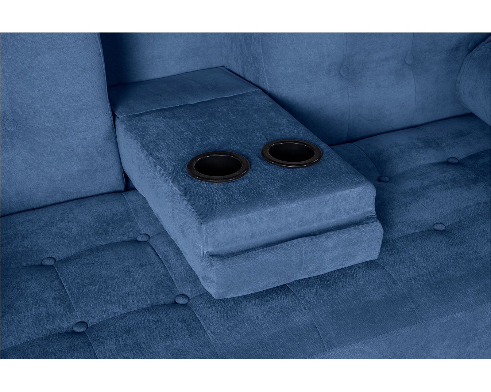 Foto 5 | Sofá Cama De Velvet Azul Modelo Zambroni