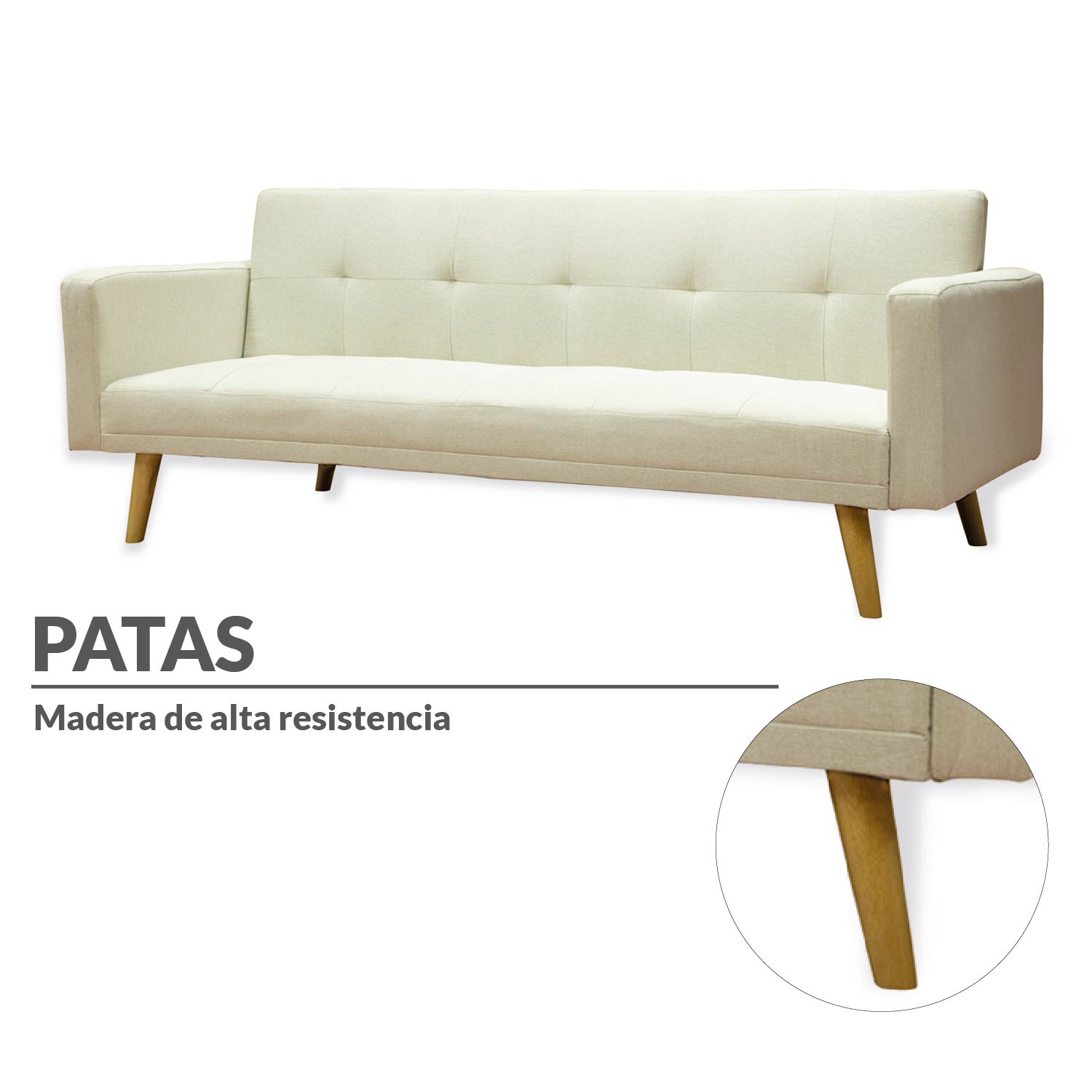 Foto 6 | Sofá Cama Plegable Ilios Innova Sc1125-bei Beige
